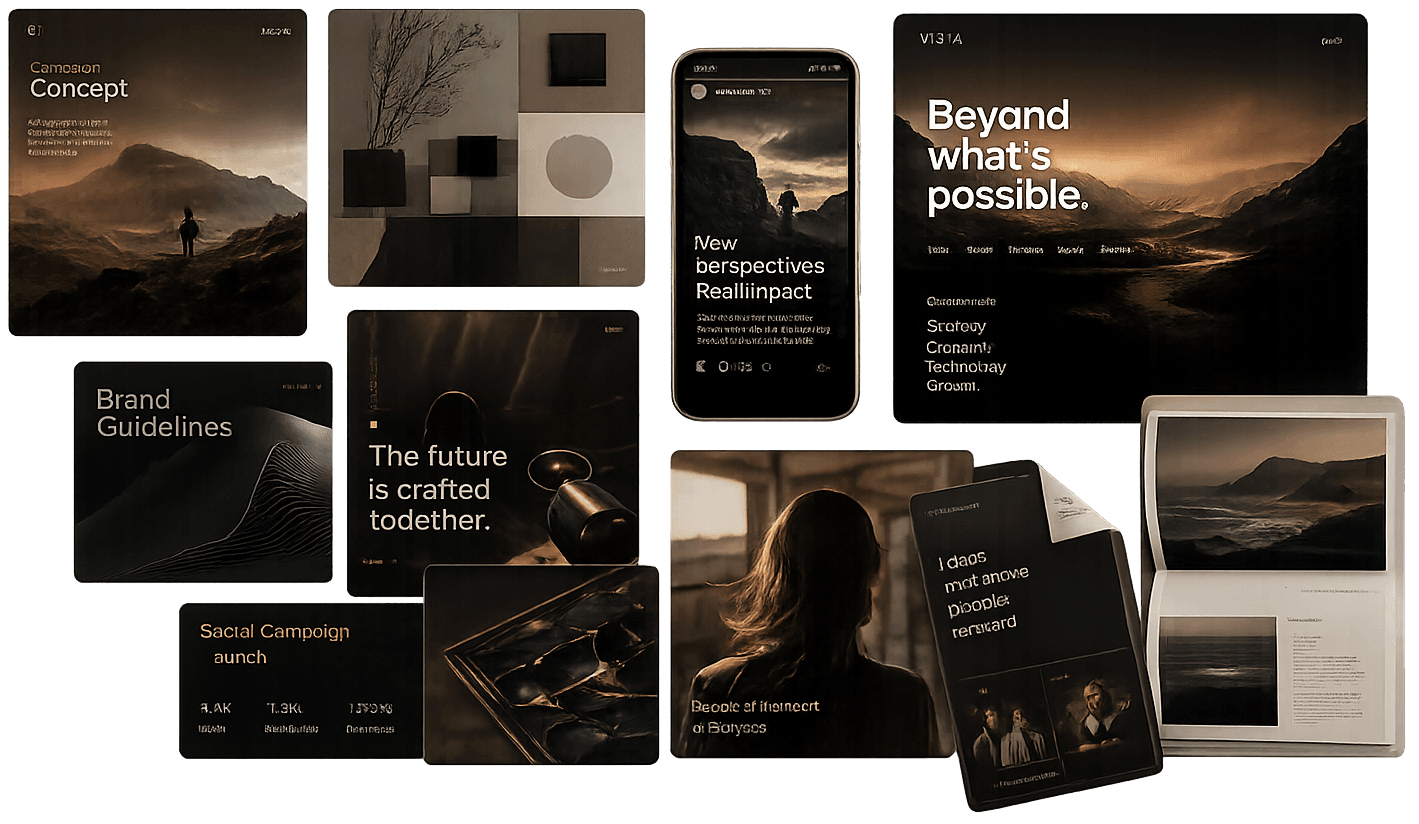 Brand and marketing creative collage
